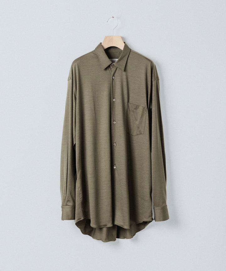 INTÉRIM インテリムのEXTRA FINE MERINO WOOL JERSEY L/S REGULAR COLLAR SHIRTのSAGE公式通販サイトsession福岡セレクトショップ