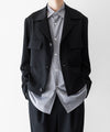 【UJOH】ULSTER COLLAR SHORT JKT - BLACK