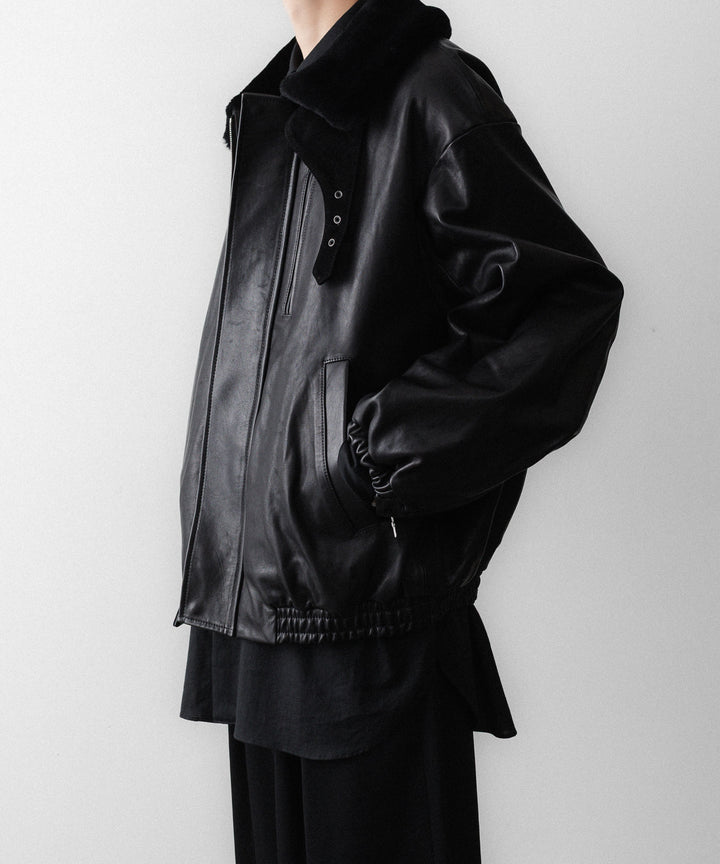 ssstein(シュタイン)のMOUTON COLLAR CALF ZIP JACKET - BLACKの公式通販サイトsession福岡セレクトショップ