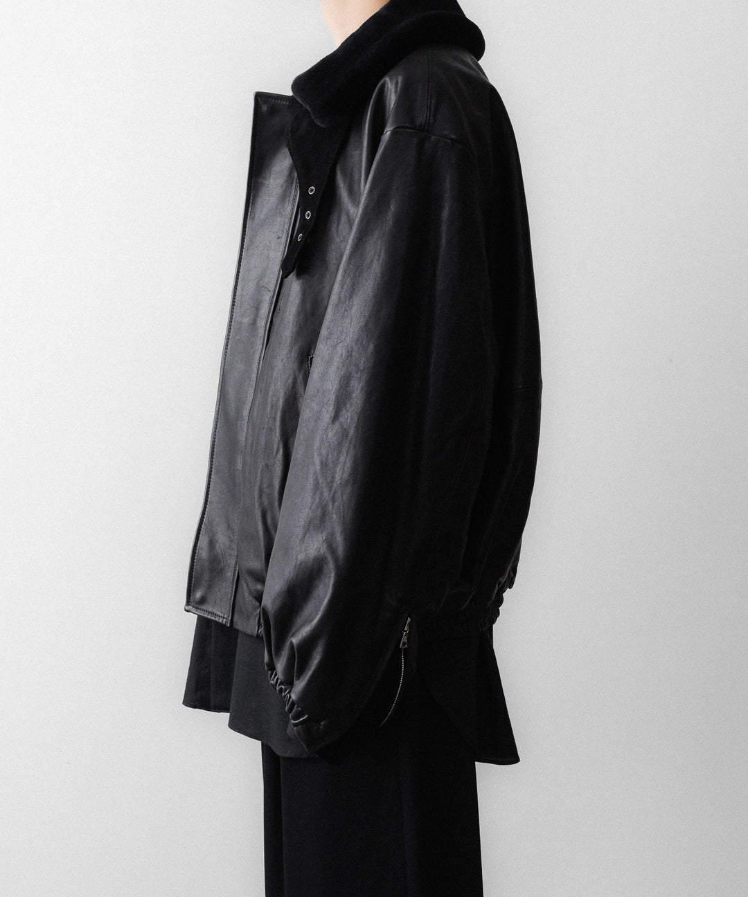 ssstein(シュタイン)のMOUTON COLLAR CALF ZIP JACKET - BLACKの公式通販サイトsession福岡セレクトショップ