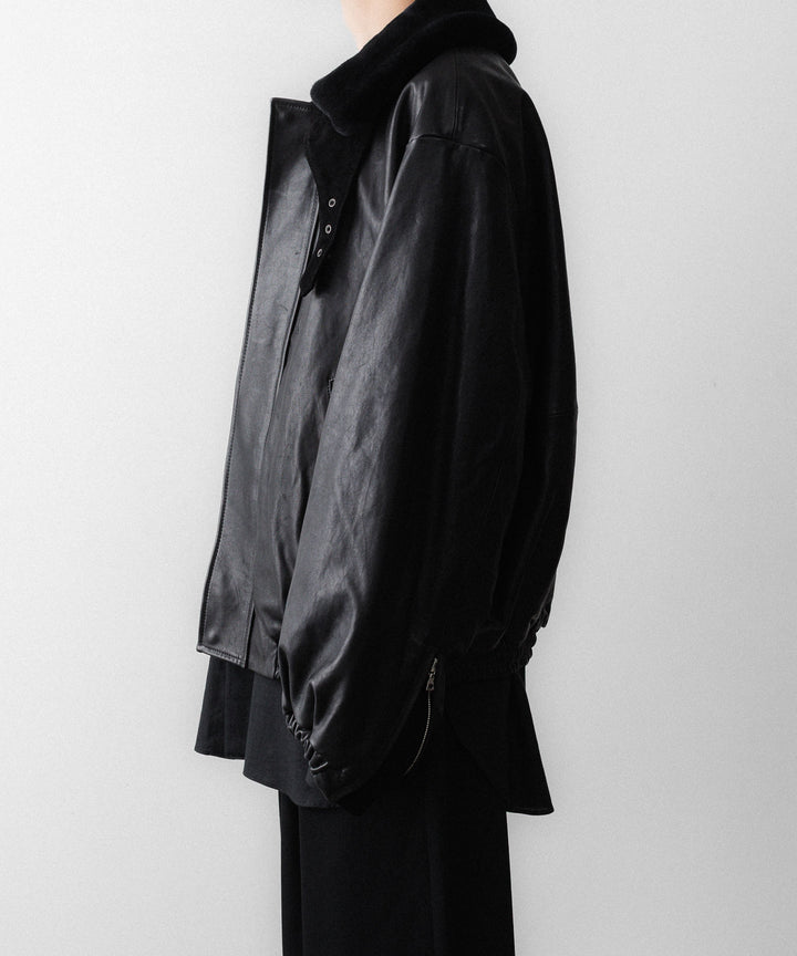 ssstein(シュタイン)のMOUTON COLLAR CALF ZIP JACKET - BLACKの公式通販サイトsession福岡セレクトショップ