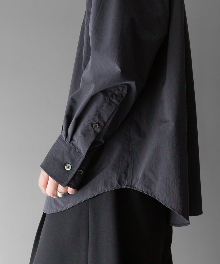【stein】ssstein シュタインのWINDPROOF NYLON STANDARD SHIRTのDARK GREY KHAKI 公式通販サイトsession福岡セレクトショップ