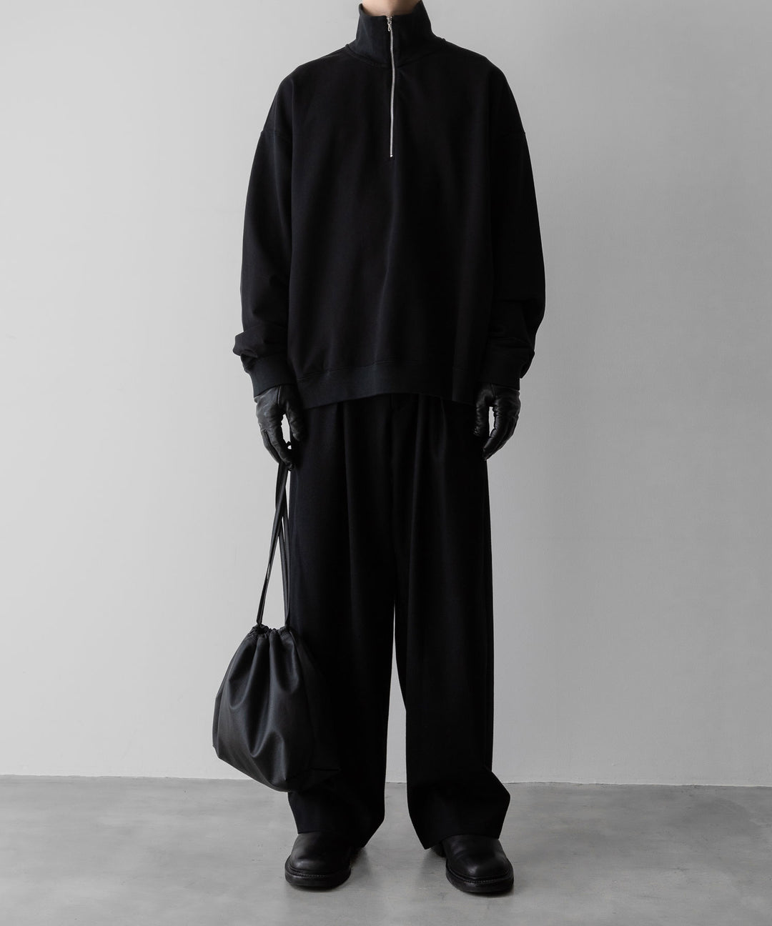 KANEMASA PHIL. カネマサフィルの36G SUPER FINE GAUGE HALF ZIP PULLOVER - BLACKの公式通販サイトsession福岡セレクトショップ 