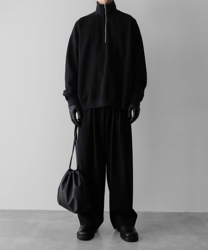 KANEMASA PHIL. カネマサフィルの36G SUPER FINE GAUGE HALF ZIP PULLOVER - BLACKの公式通販サイトsession福岡セレクトショップ 