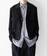 画像をギャラリービューアに読み込む, UJOH((ウジョー)のULSTER COLLAR SHORT JKT - BLACKの公式通販サイトsession福岡セレクトショップ
