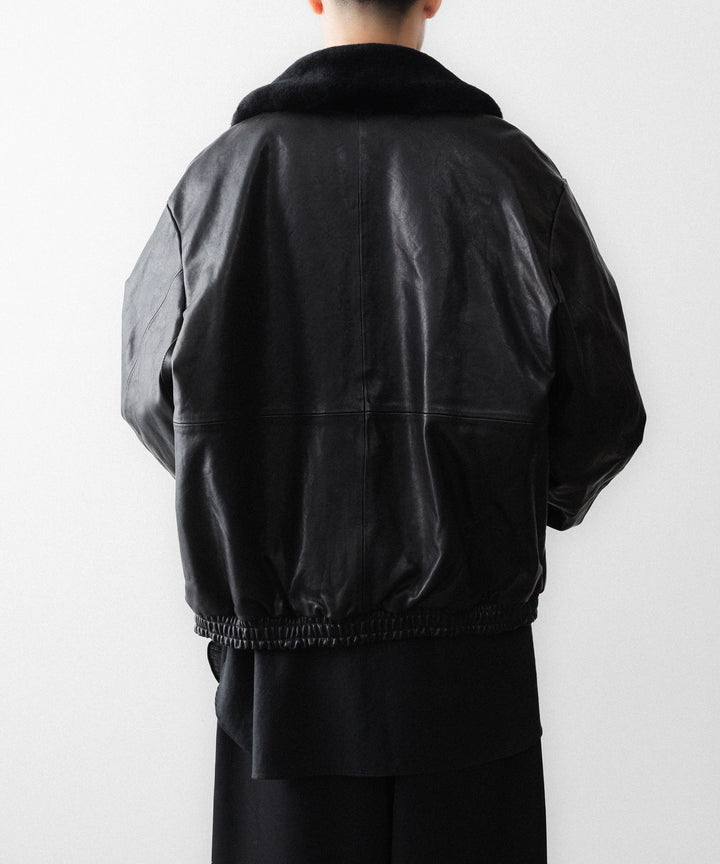 ssstein(シュタイン)のMOUTON COLLAR CALF ZIP JACKET - BLACKの公式通販サイトsession福岡セレクトショップ