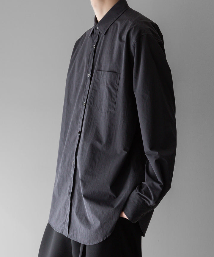 【stein】ssstein シュタインのWINDPROOF NYLON STANDARD SHIRTのDARK GREY KHAKI 公式通販サイトsession福岡セレクトショップ