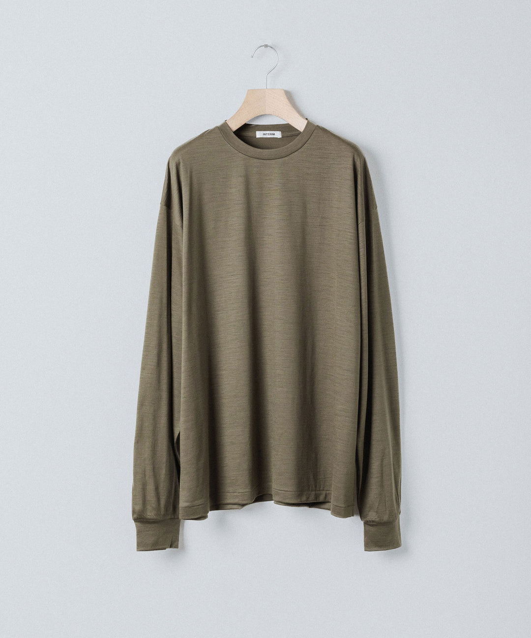 【INTÉRIM】    EXTRA FINE MERINO WOOL JERSEY L/S TEE - SAGE