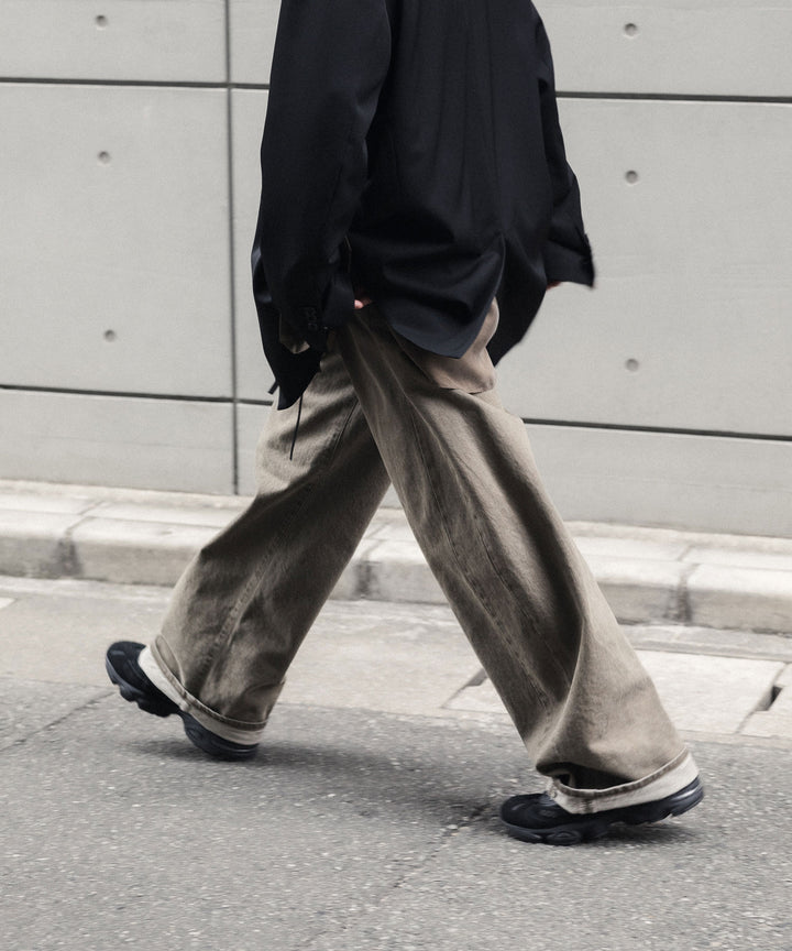 ssstein(シュタイン)の DEFORMATION WIDE COLOR DENIM PANTS - KHAKIの公式通販サイトsession福岡セレクトショップ