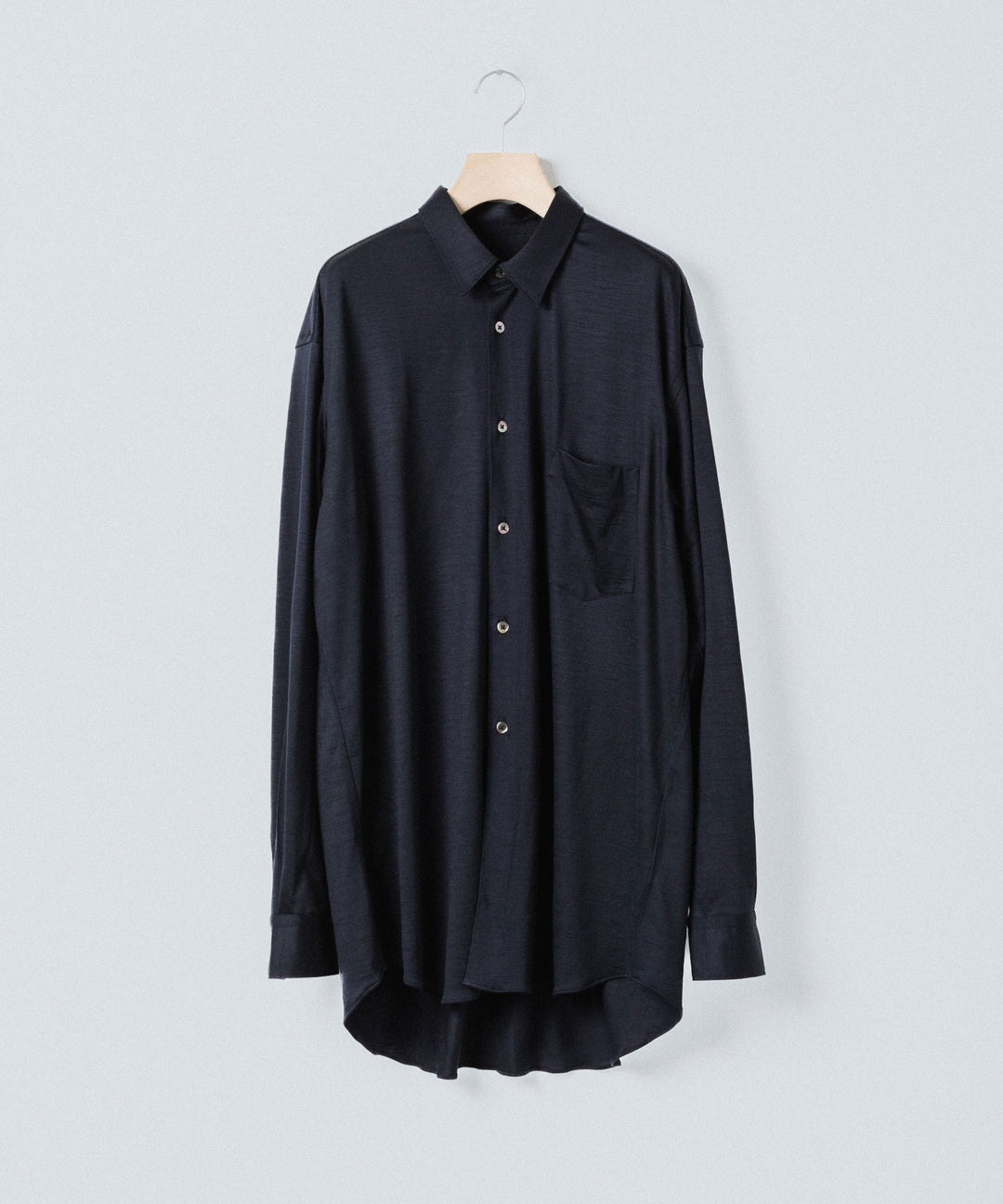 INTÉRIM インテリムのEXTRA FINE MERINO WOOL JERSEY L/S REGULAR COLLAR SHIRTのD.NAVY公式通販サイトsession福岡セレクトショップ
