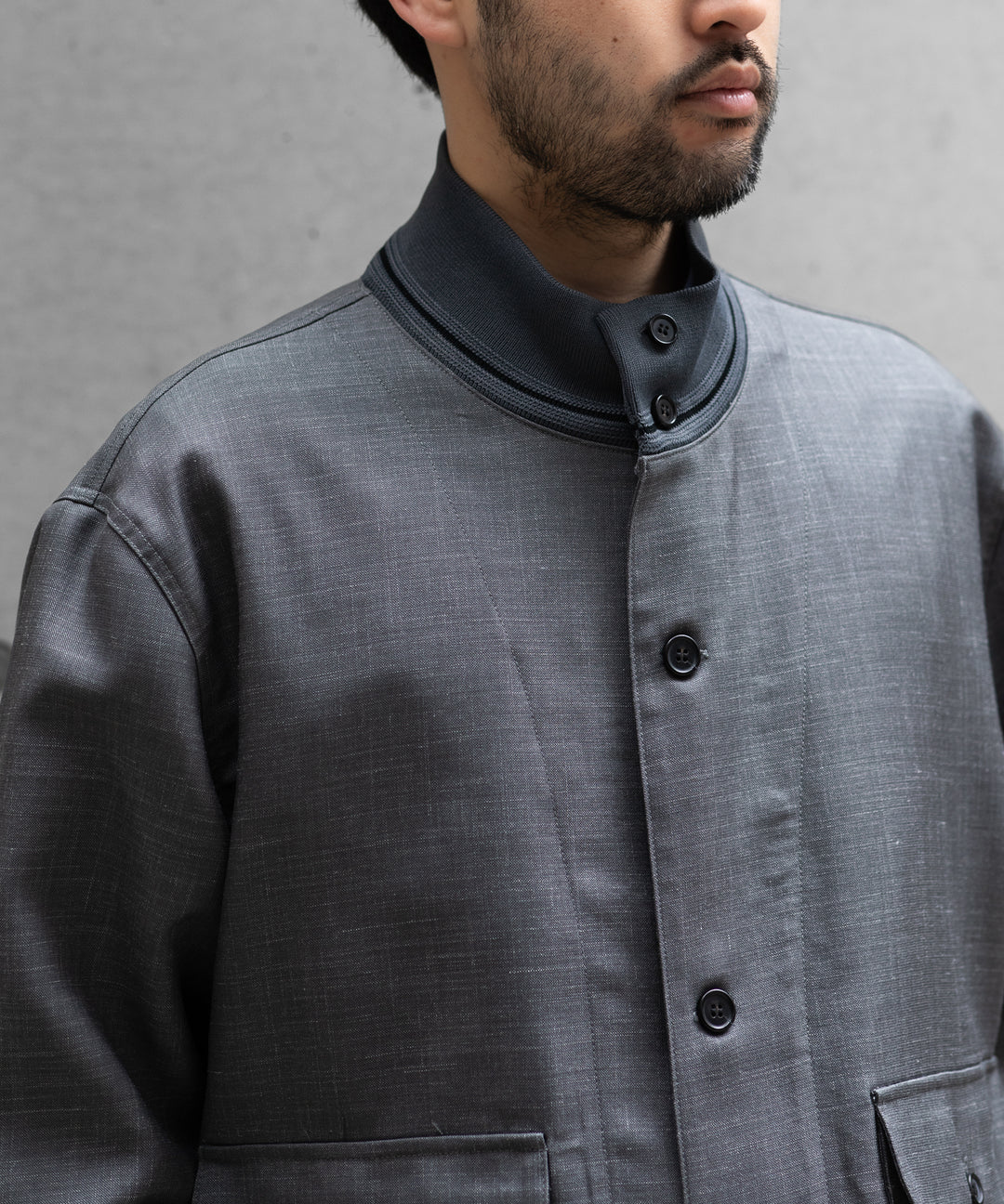 INTÉRIM(インテリム)のHYPER BIG VIRGIN WOOL SILK MOHAIR SUITING RIBBED JACKET - M.GRAY 公式通販サイトsession福岡セレクトショップ
