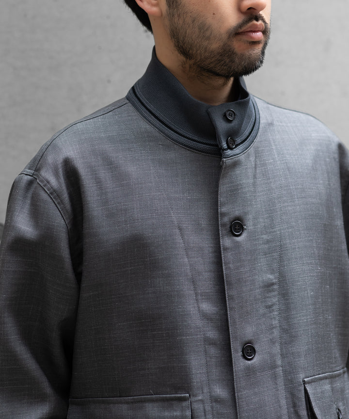 INTÉRIM(インテリム)のHYPER BIG VIRGIN WOOL SILK MOHAIR SUITING RIBBED JACKET - M.GRAY 公式通販サイトsession福岡セレクトショップ
