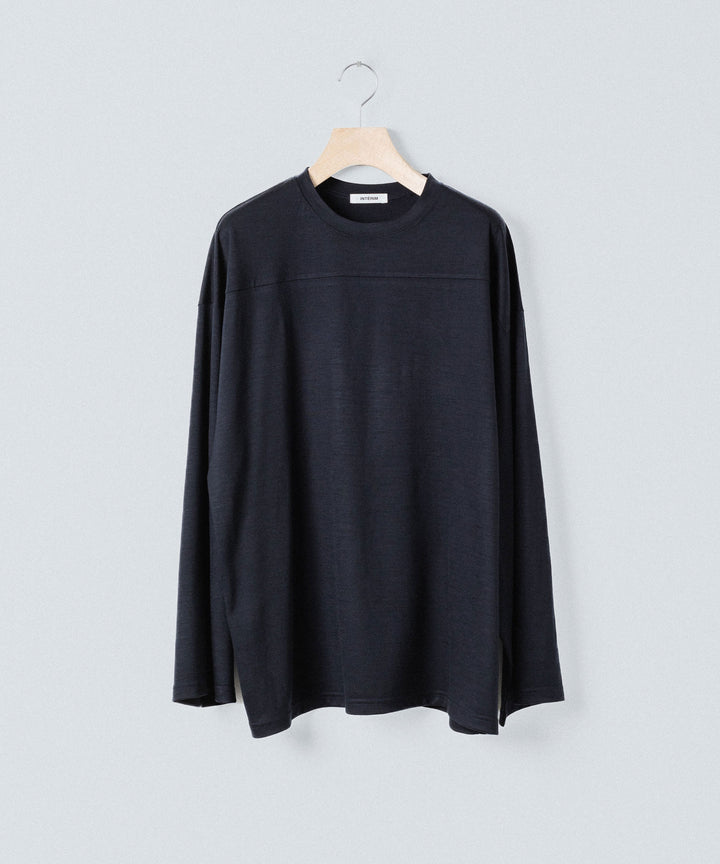 INTÉRIM インテリムの HYPER BIG EXTRA FINE MERINO WOOL JERSEY FOOTBALL L/S TEEのD.NAVY公式通販サイトsession福岡セレクトショップ
