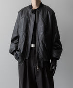 画像をギャラリービューアに読み込む, ssstein(シュタイン)の24AWコレクション LEATHER FLIGHT JACKET - DARK CHARCOAL 公式通販サイトsession福岡セレクトショップ
