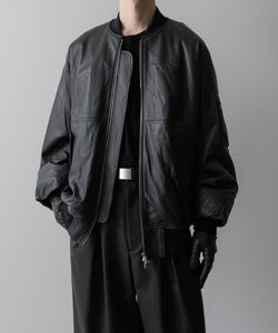 ssstein(シュタイン)の24AWコレクション LEATHER FLIGHT JACKET - DARK CHARCOAL 公式通販サイトsession福岡セレクトショップ