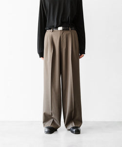 ssstein / シュタイン】EASY LONG WIDE TROUSERS (2/90 WOOL GABARDINE