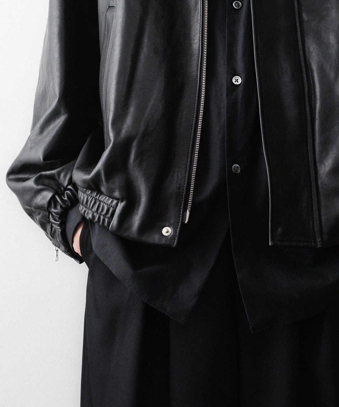 ssstein(シュタイン)のMOUTON COLLAR CALF ZIP JACKET - BLACKの公式通販サイトsession福岡セレクトショップ