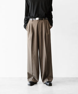 ssstein / シュタイン】EASY LONG WIDE TROUSERS (2/90 WOOL GABARDINE