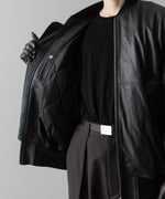 画像をギャラリービューアに読み込む, ssstein(シュタイン)の24AWコレクション LEATHER FLIGHT JACKET - DARK CHARCOAL 公式通販サイトsession福岡セレクトショップ
