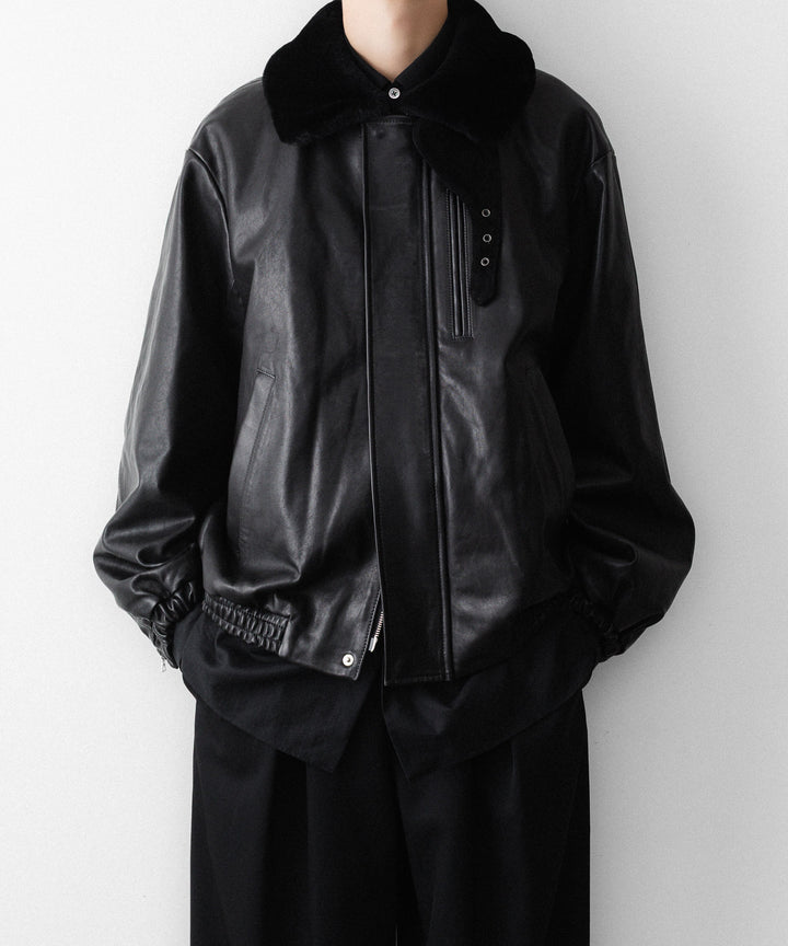 ssstein(シュタイン)のMOUTON COLLAR CALF ZIP JACKET - BLACKの公式通販サイトsession福岡セレクトショップ