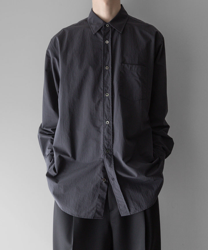 【stein】ssstein シュタインのWINDPROOF NYLON STANDARD SHIRTのDARK GREY KHAKI 公式通販サイトsession福岡セレクトショップ