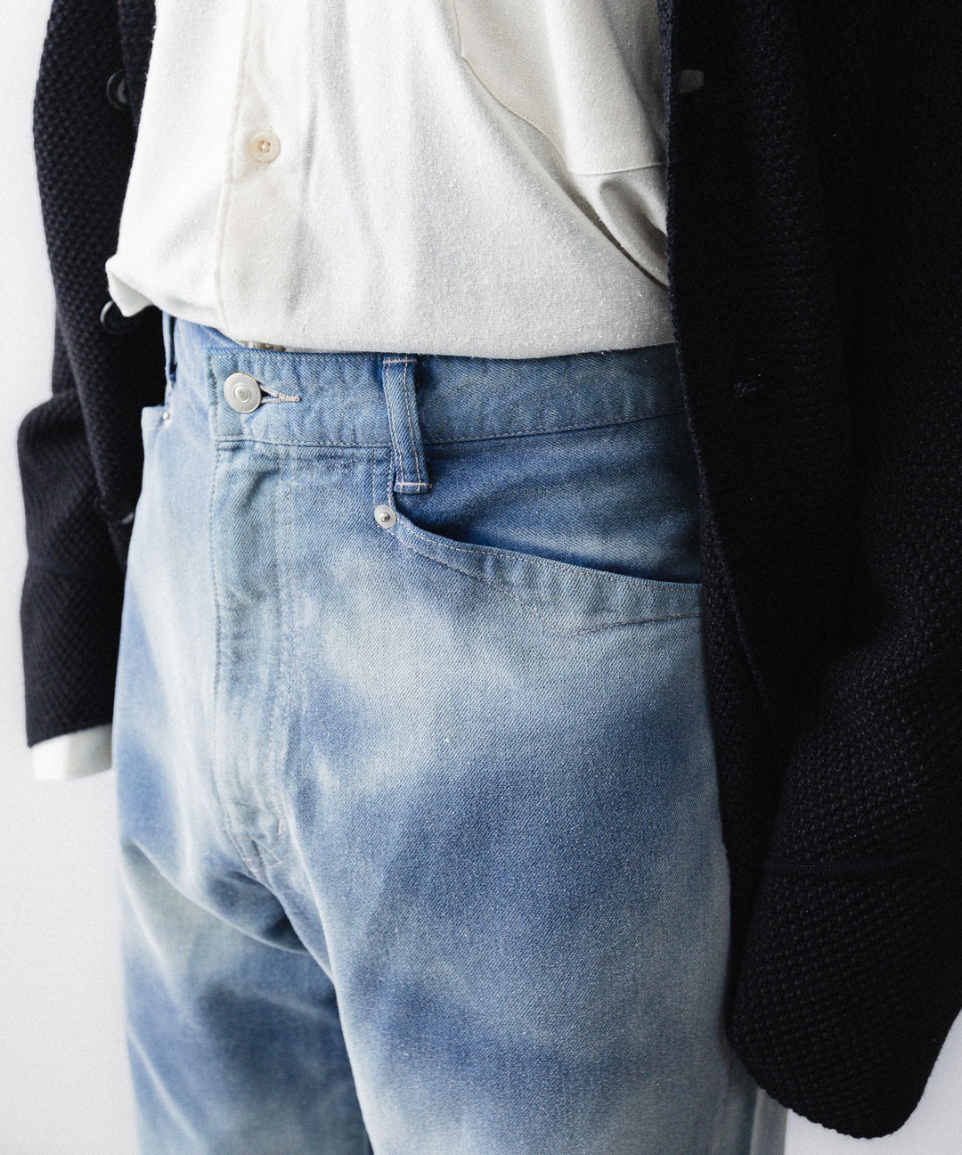 ANTHEM Aアンセムエー のHAND VINTAGE DYED SPARKLE JEANS -  FOG BLUEの公式通販サイトsession福岡セレクトショップ