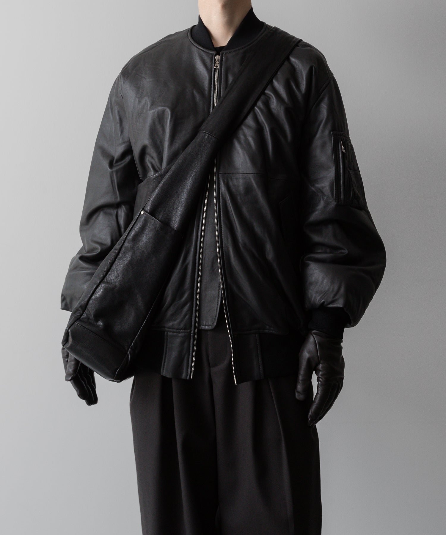 ssstein(シュタイン)の24AWコレクション LEATHER FLIGHT JACKET - DARK CHARCOAL 公式通販サイトsession福岡セレクトショップ