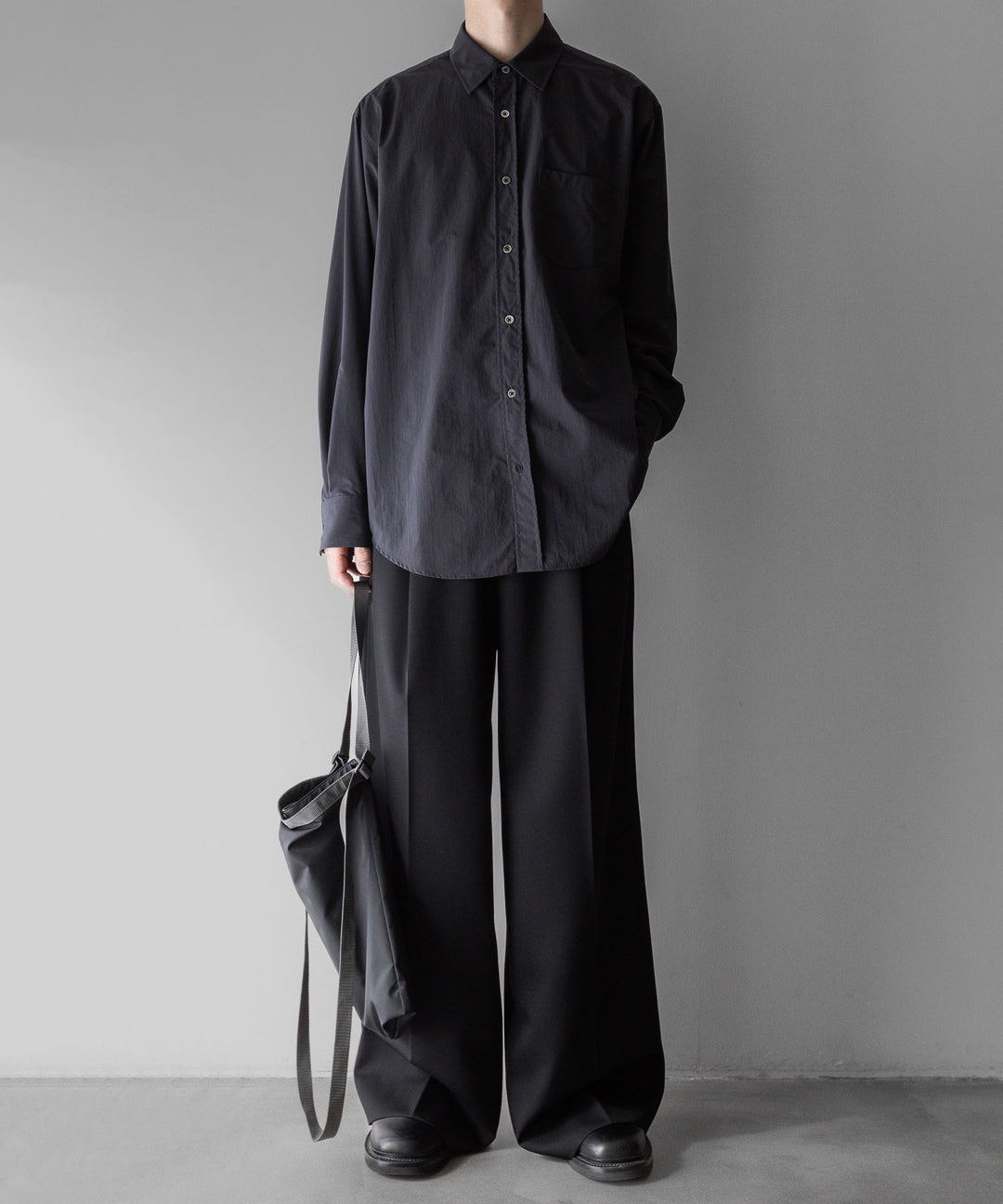 【stein】ssstein シュタインのWINDPROOF NYLON STANDARD SHIRTのDARK GREY KHAKI 公式通販サイトsession福岡セレクトショップ