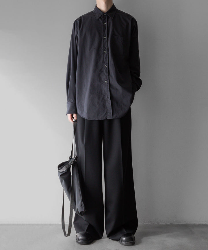 【stein】ssstein シュタインのWINDPROOF NYLON STANDARD SHIRTのDARK GREY KHAKI 公式通販サイトsession福岡セレクトショップ
