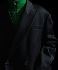 ssstein(シュタイン)のW/SI SATIN PEAK LAPEL SHORT COAT - BLACKの公式通販サイトsession福岡セレクトショップ