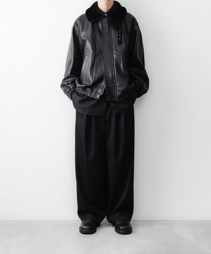 ssstein(シュタイン)のMOUTON COLLAR CALF ZIP JACKET - BLACKの公式通販サイトsession福岡セレクトショップ