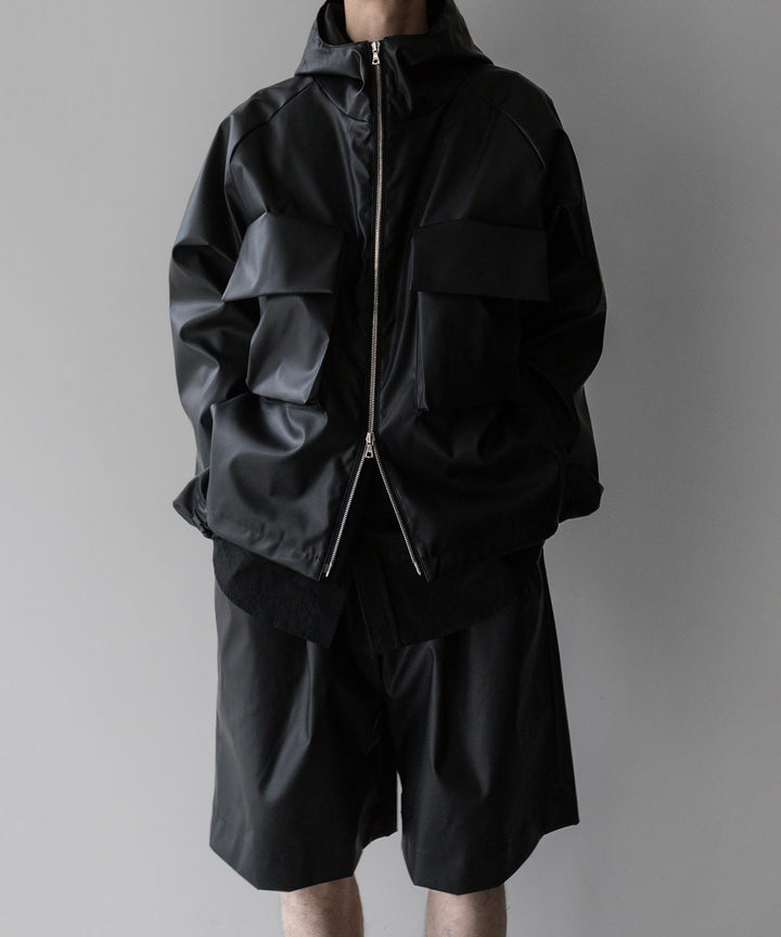 stein(シュタイン)の24SSコレクションCOATED WIDE EAZY SHORT TROUSERSのBLACK(COATING)