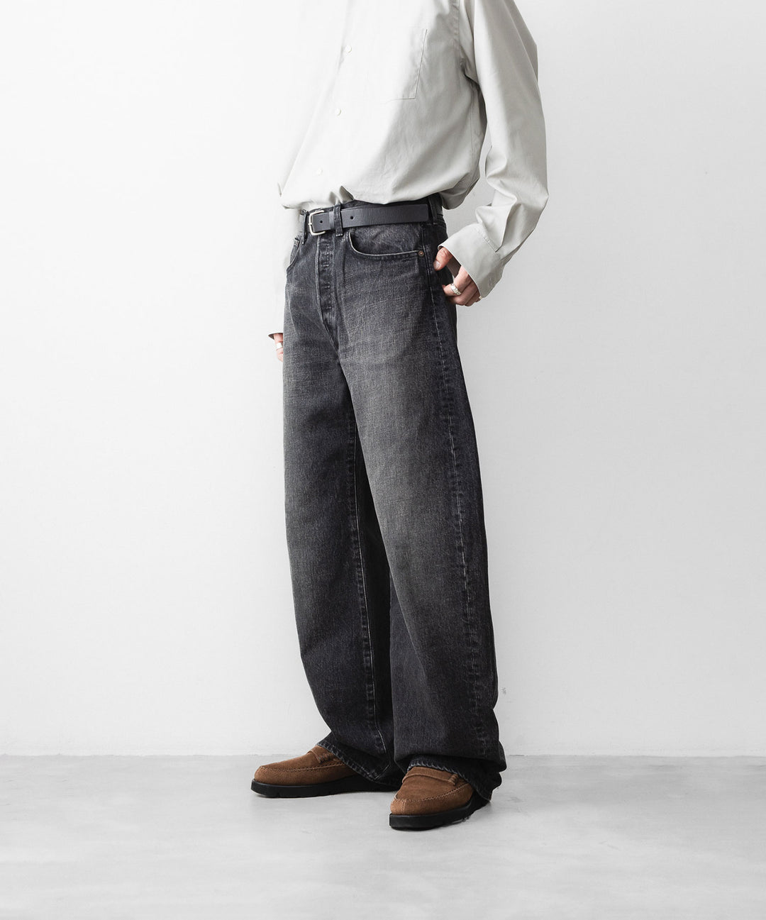 ssstein(シュタイン)のROUND DENIM PANTS - BLACKの公式通販サイトsession福岡セレクトショップ