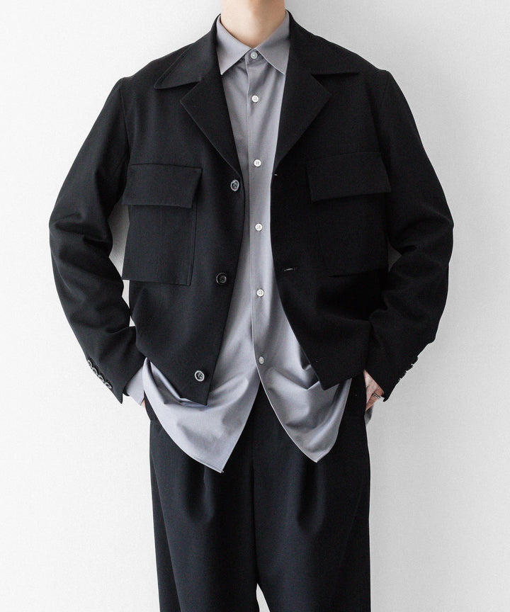 UJOH(ウジョー)のULSTER COLLAR SHORT JKT - BLACKの公式通販サイトsession福岡セレクトショップ