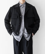 画像をギャラリービューアに読み込む, UJOH(ウジョー)のULSTER COLLAR SHORT JKT - BLACKの公式通販サイトsession福岡セレクトショップ

