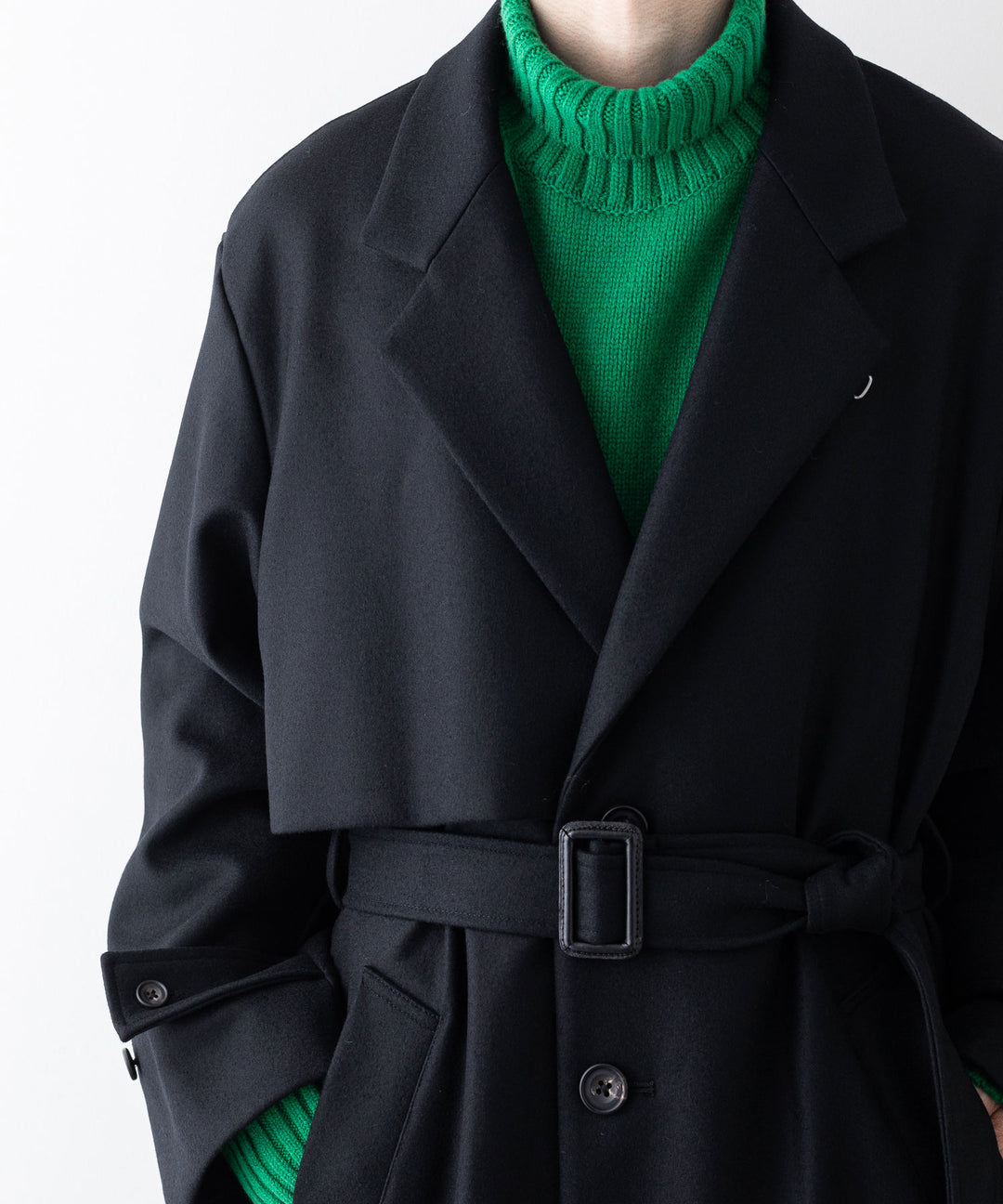 stein シュタイン 23aw LAY CHESTER COAT - BLACK sessionセッション福岡セレクトショップ 公式通販サイト