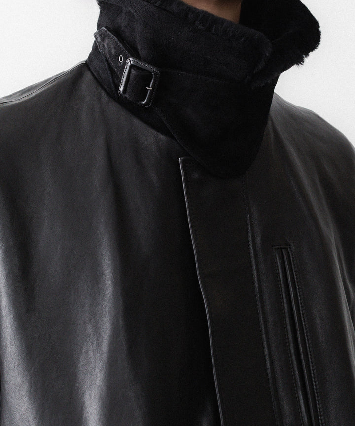 ssstein(シュタイン)のMOUTON COLLAR CALF ZIP JACKET - BLACKの公式通販サイトsession福岡セレクトショップ