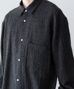 画像をギャラリービューアに読み込む, phebus フィーバス WOOL AMUNZEN SHIRTのCHARCOAL 公式通販サイトsession福岡セレクトショップ
