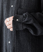 画像をギャラリービューアに読み込む, phebus フィーバス WOOL AMUNZEN SHIRTのCHARCOAL 公式通販サイトsession福岡セレクトショップ
