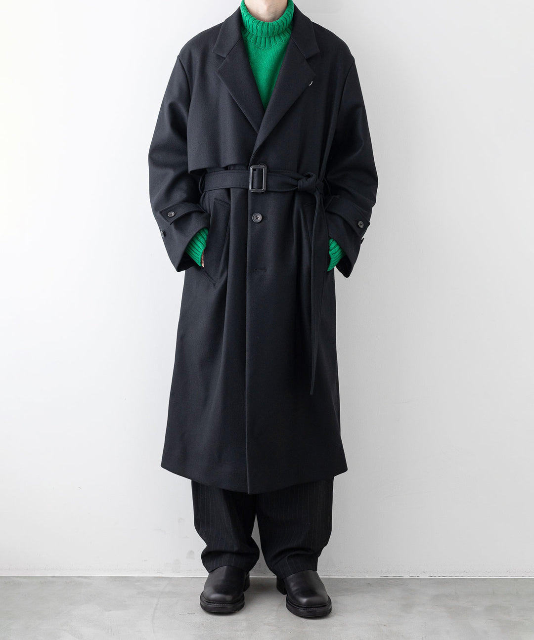 stein シュタイン 23aw LAY CHESTER COAT - BLACK sessionセッション福岡セレクトショップ 公式通販サイト