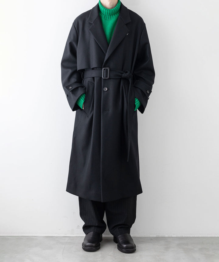 stein シュタイン 23aw LAY CHESTER COAT - BLACK sessionセッション福岡セレクトショップ 公式通販サイト