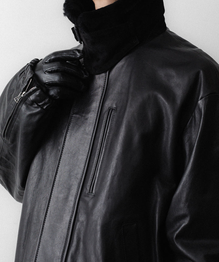 ssstein(シュタイン)のMOUTON COLLAR CALF ZIP JACKET - BLACKの公式通販サイトsession福岡セレクトショップ