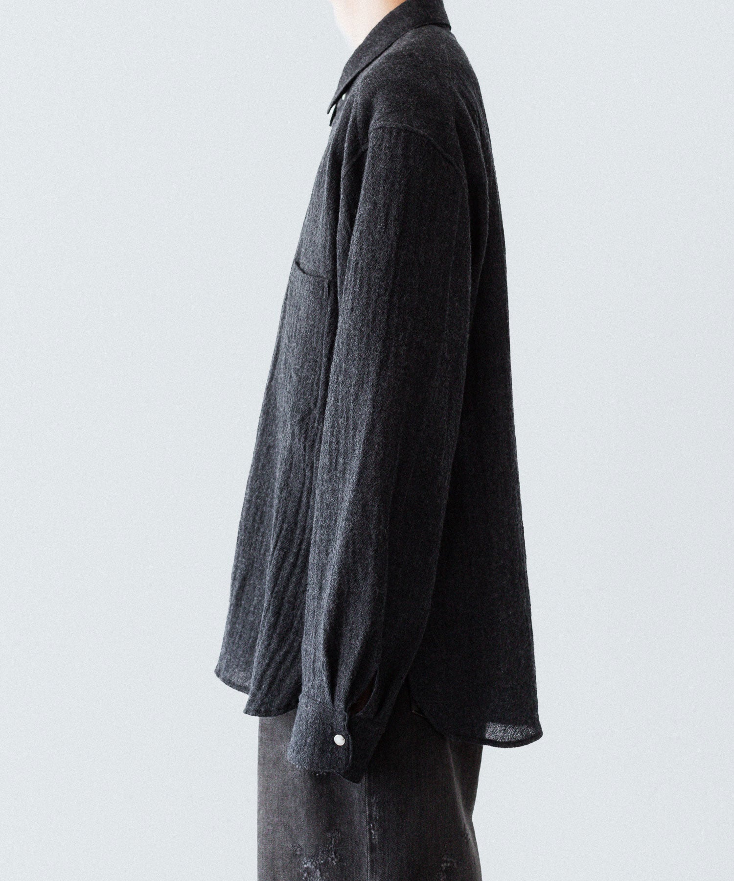 phebus フィーバス WOOL AMUNZEN SHIRTのCHARCOAL 公式通販サイトsession福岡セレクトショップ