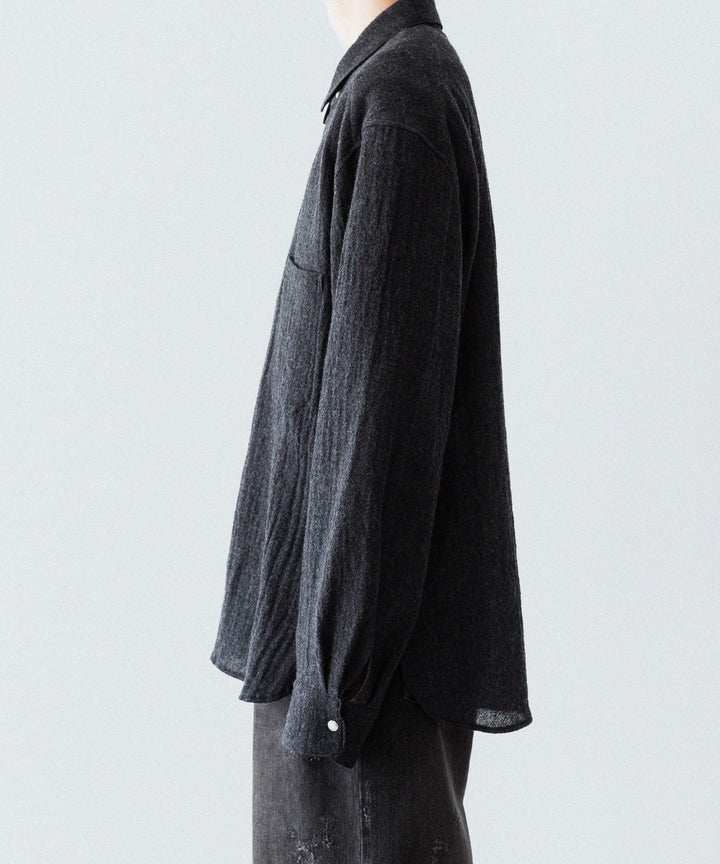 phebus フィーバス WOOL AMUNZEN SHIRTのCHARCOAL 公式通販サイトsession福岡セレクトショップ