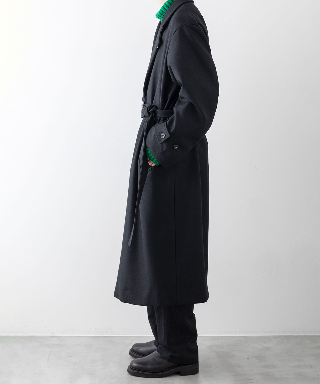 stein シュタイン 23aw LAY CHESTER COAT - BLACK sessionセッション福岡セレクトショップ 公式通販サイト