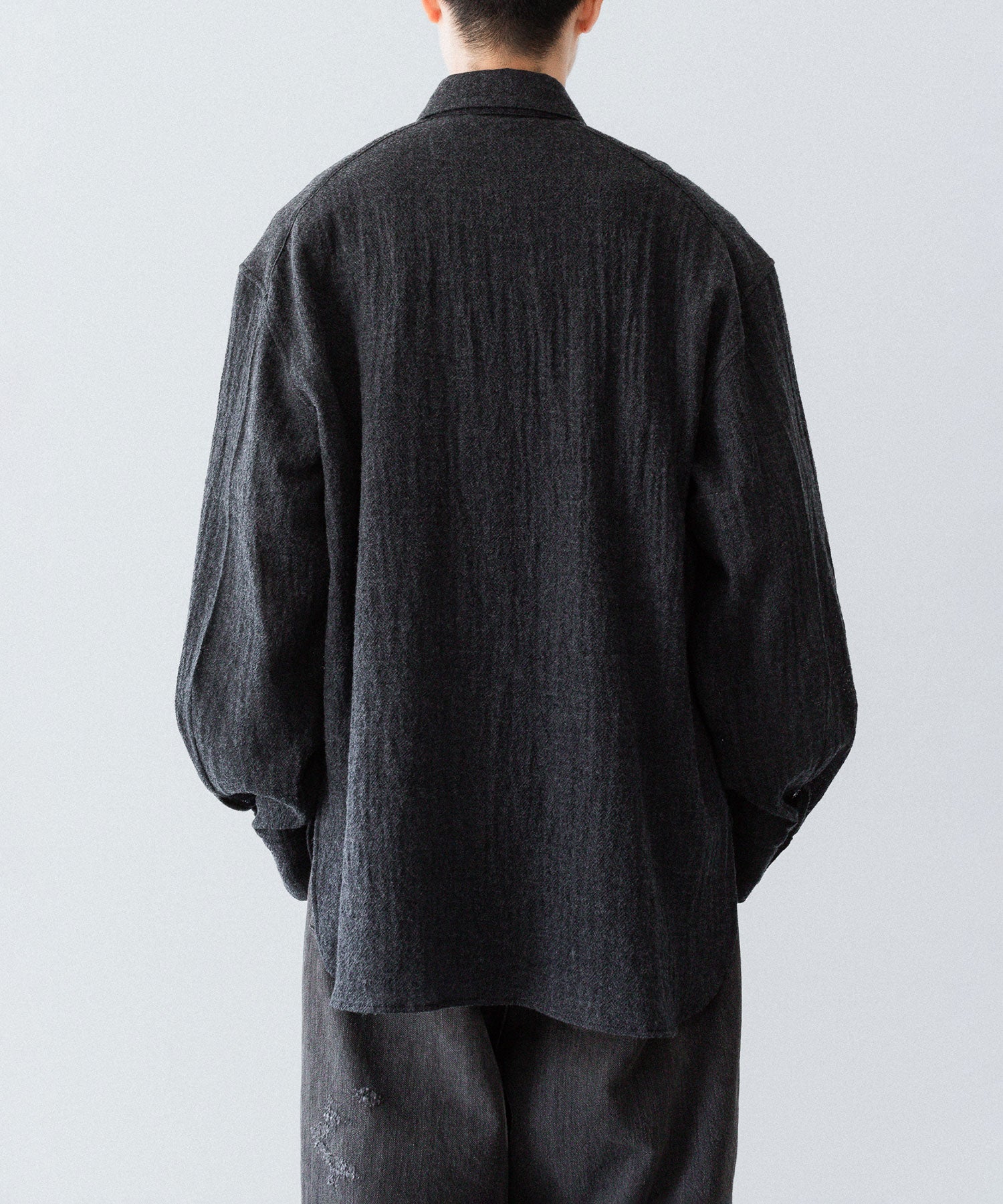 phebus フィーバス WOOL AMUNZEN SHIRTのCHARCOAL 公式通販サイトsession福岡セレクトショップ