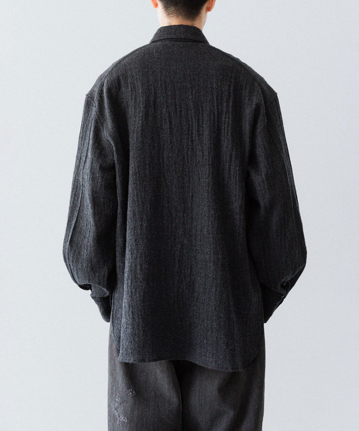 phebus フィーバス WOOL AMUNZEN SHIRTのCHARCOAL 公式通販サイトsession福岡セレクトショップ