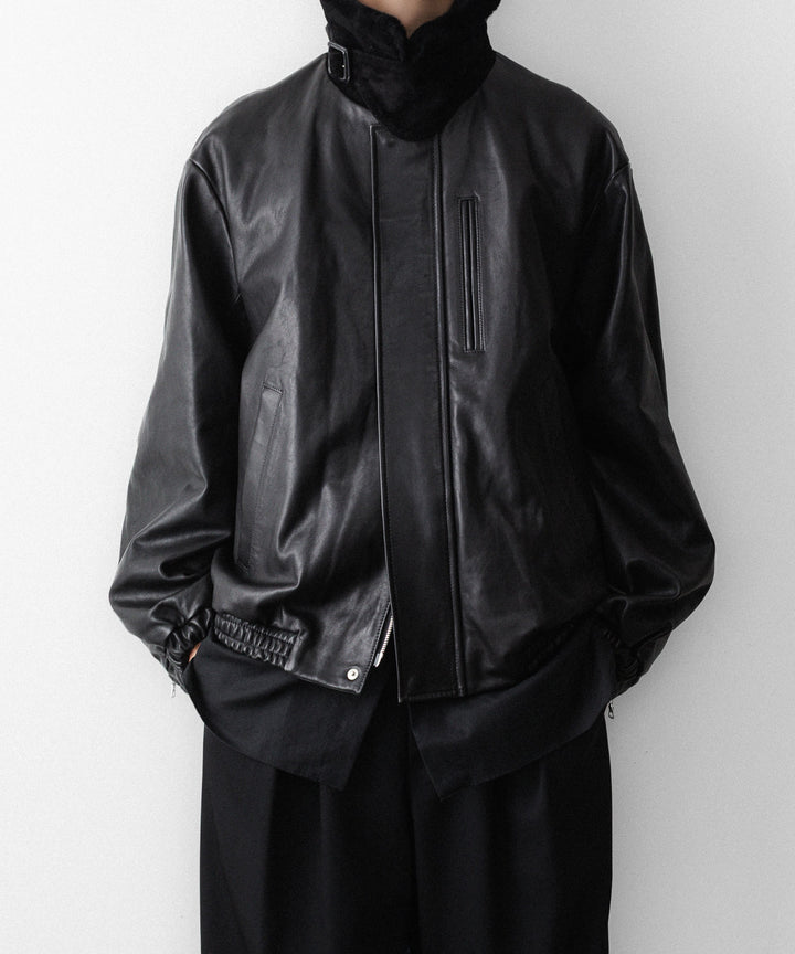 ssstein(シュタイン)のMOUTON COLLAR CALF ZIP JACKET - BLACKの公式通販サイトsession福岡セレクトショップ