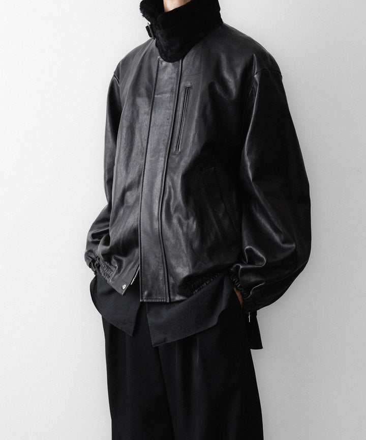 ssstein(シュタイン)のMOUTON COLLAR CALF ZIP JACKET - BLACKの公式通販サイトsession福岡セレクトショップ