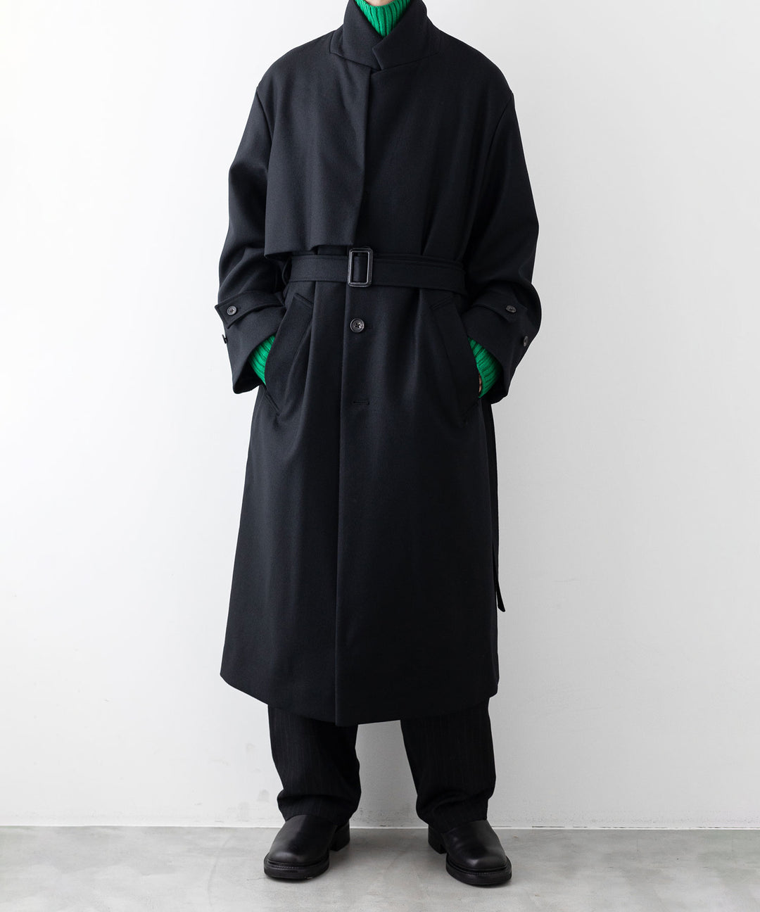 stein シュタイン 23aw LAY CHESTER COAT - BLACK sessionセッション福岡セレクトショップ 公式通販サイト
